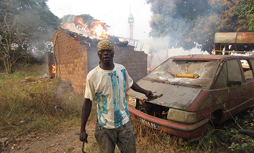 Burning/looting of Muslim property and a mosque
