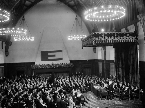 The Hall of Knights at the Europa Congress in The Hague, May 1948