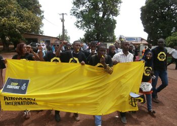 Activists in Conakry, Guinea