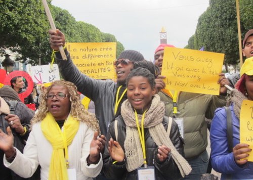 Tunisian women's rights protest