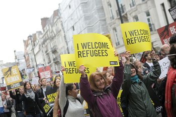 Refugees Welcome march, London