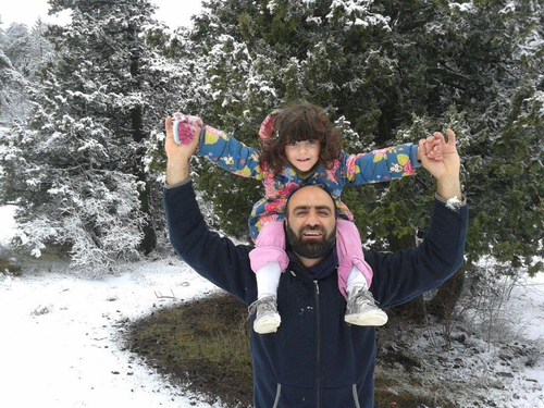 Ahmed H with his daughter