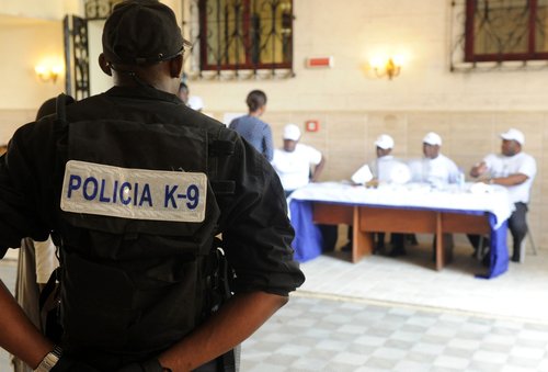 Policeman in Malabo, Equatorial Guinea