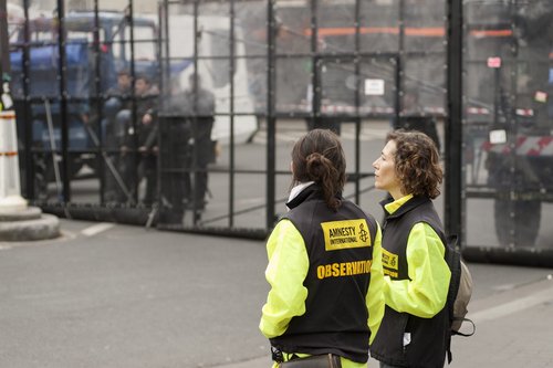 March for justice and dignity, 19 March 2017 in Paris, in the presence of Amnesty International observers.