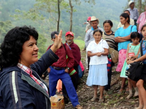 Berta Cáceres in the Rio Blanco region of western Honduras