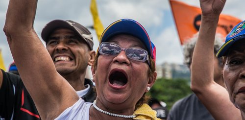 Anti-government protesters in Venezuela