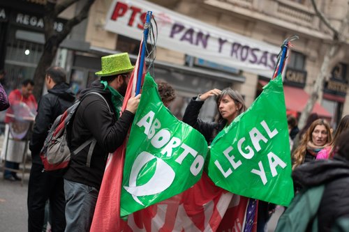 Amnesty International at the march for legal abortion August 8th 2018