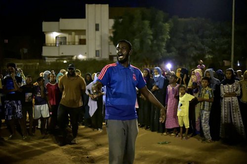 Sudanese youths take part in a protest in the capital Khartoum's Berri neighbourhood, on October 28, 2021, amid ongoing demonstrations against a military takeover that has sparked widespread international condemnation.