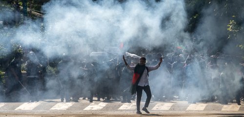 Protesters in Bangladesh