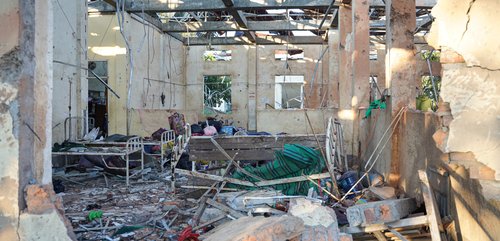 destruction of hospital in Myanmar