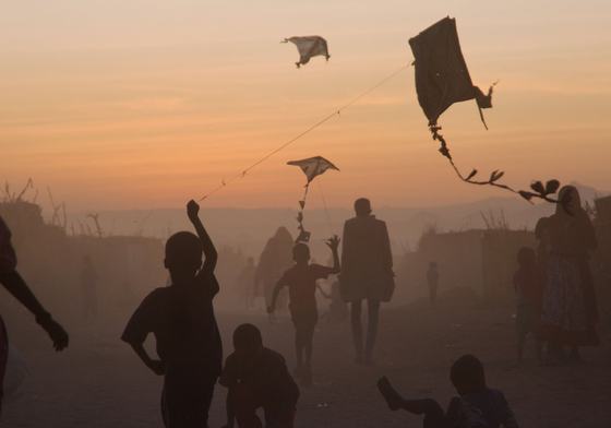 Children playing in Shakshako displacement camp in Tawila, Sudan, in January 2026. Tawila is reportedly hosting 800,000 displaced people, mostly from El Fasher.