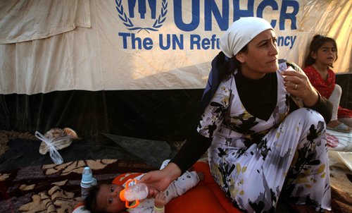 Syrian refugee in Quru Gusik refugee camp, Iraq, in August 2013