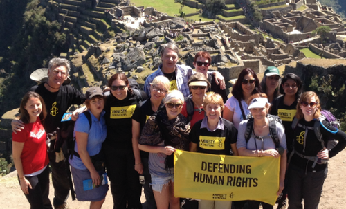 Human rights defenders trek