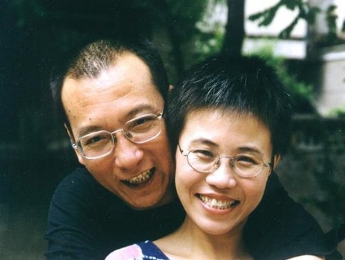 Liu Xiaobo and wife Liu Xia
