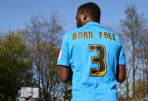 A participant in Notts County's Football in the Community refugee programme