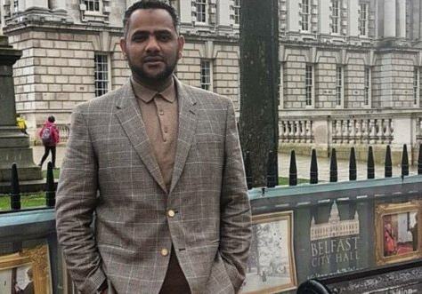 Photo of Ahmed al-Doush in Belfast, United Kingdom