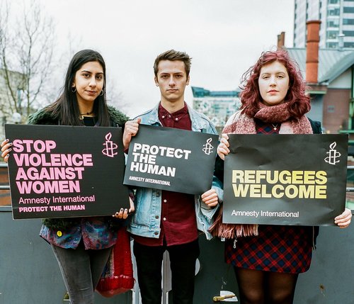 Amnesty International activists