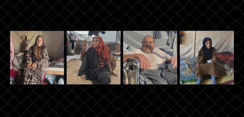 Pictures of elderly people in Gaza