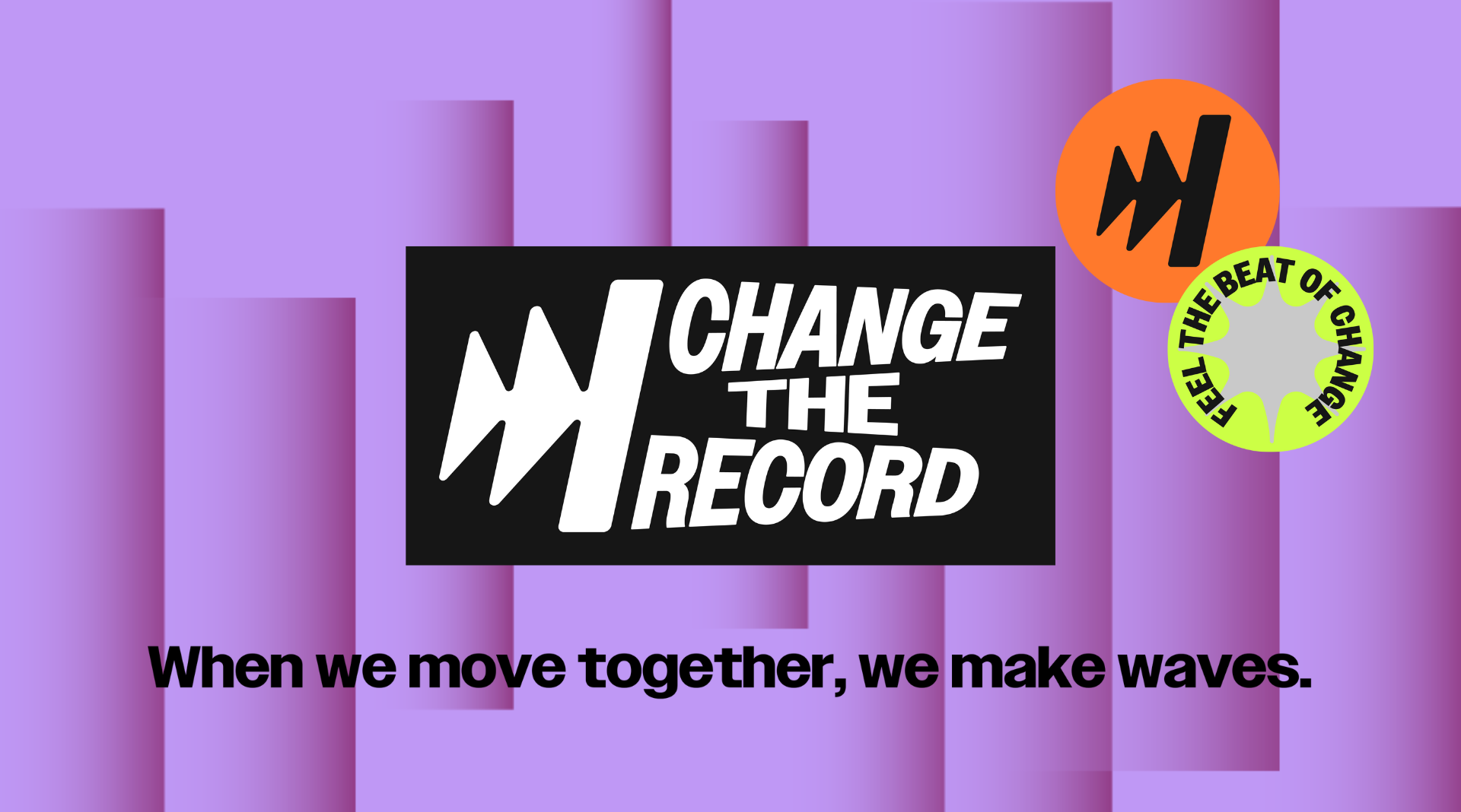 Banner and logo for the Change the Record