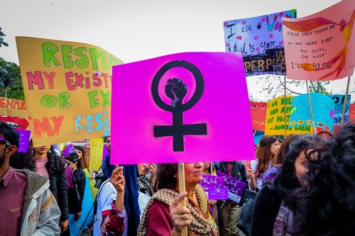 Women in Lahore, Pakistan, march to mark International Women's Day 2019