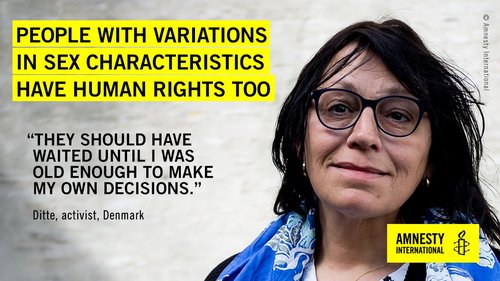 Ditte, an intersex activist from Denmark