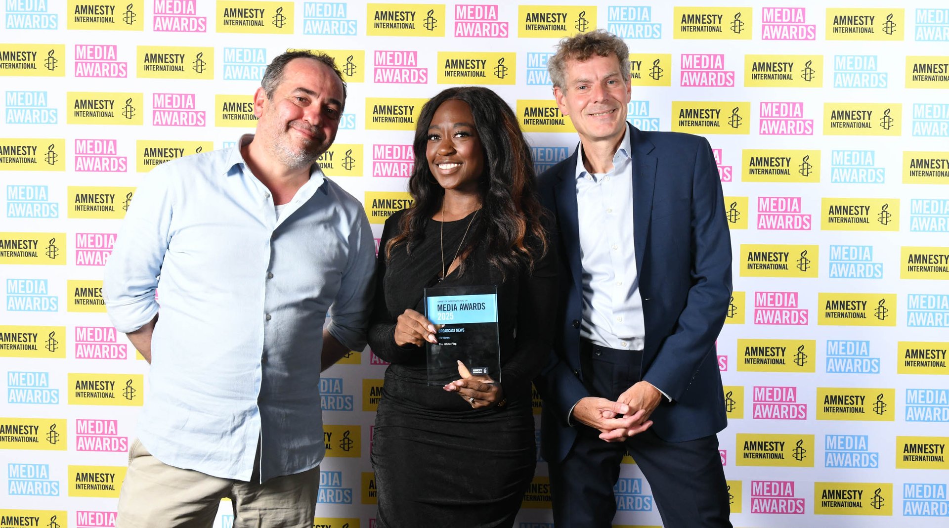 Amnesty Media Awards 2025 winners in the Broadcast News category were  ITV News  for The White Flag