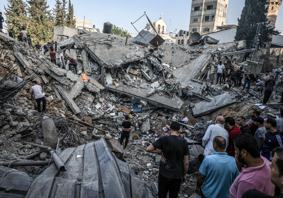 Image of Gaza building rubble