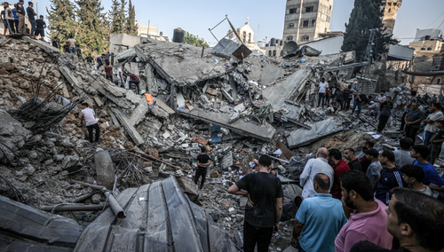 Image of Gaza building rubble