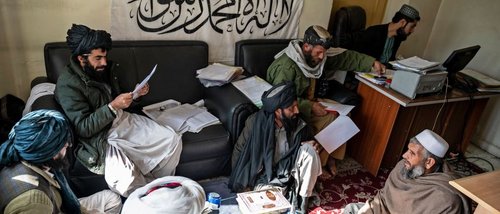 Taliban sat in a room
