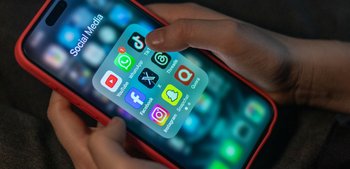 Phone showing social media apps