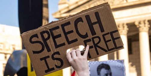 Speech is free sign