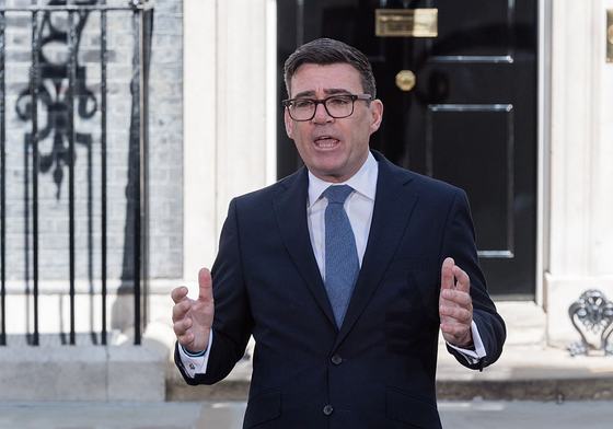 Andy Burnham Enters Downing Street as Britain's New Prime Minister in London