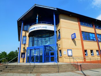 A Glasgow police station, Scotland