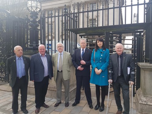 Grainne Teggart with some of the 'Hooded men'