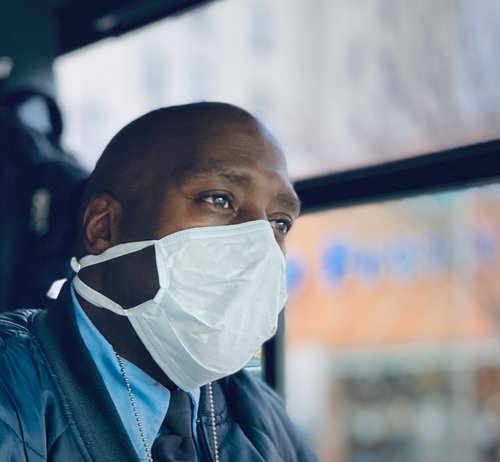 Man wearing a mask