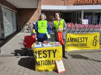 Fundraising at a supermarket