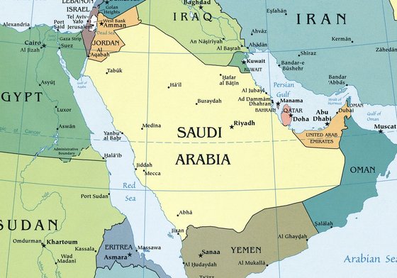 Map of Saudi Arabia