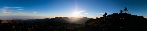 Landscape with sunset