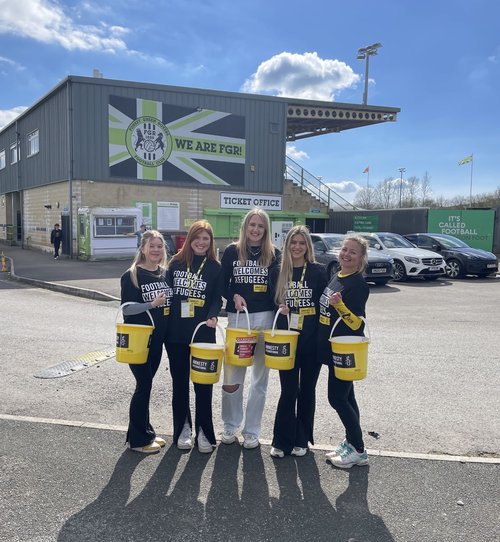Fundraising at a Forest Green football club