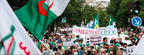 Picture of a demonstration in Algeria