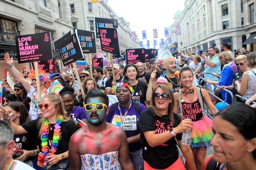 Amnesty Rainbow network celebrate Pride in London