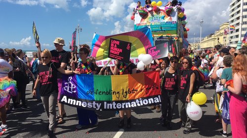 Amnesty at Pride in Brighton 2017