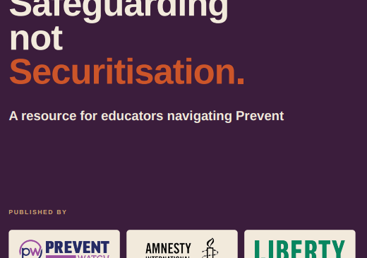 Cover image from the Safeguarding not Securitisation education resource