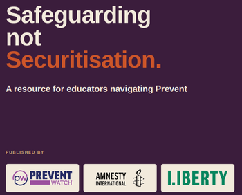 Cover image from the Safeguarding not Securitisation education resource