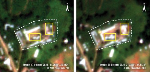 Satellite imagery shows how a detention camp has been built in the Amhara region
