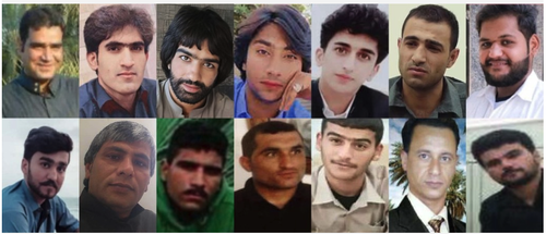 In late February, Iranian officials executed an Ahwazi Arab man and a Kurdish man in secret following grossly unfair trials. The authorities have also sentenced to death at least another six Ahwazi Arabs and six Baluchis in recent weeks, some of whom were convicted in relation to protests that have engulfed Iran since September 2022.  The picture from top left to bottom right: Ali Mojadam, Mansoureh Dahmardeh, Ebrahim Narouie, Shoeib Mirbaluchzehi Rigi, Kambiz Khorout, Arash (Sarkawt) Ahmadi, Mansour Hout,