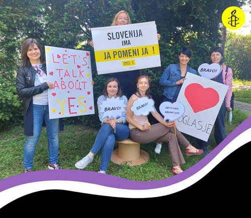 Campaigners in Slovenia