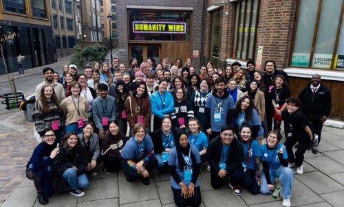 Student action network outside the HRAC, London