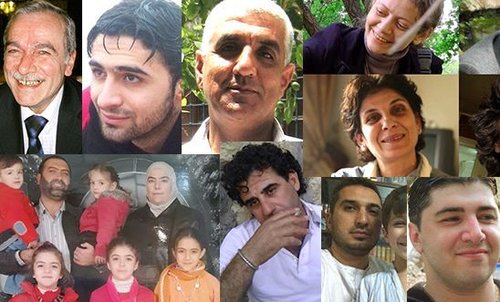 A collage of portraits of Syria’s disappeared