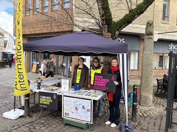 Truro & District (Caption Write for Rights stall with local MP Jayne Kirkham)